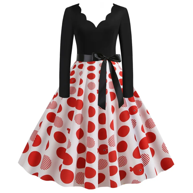Winter Dresses Women Vintage Dresses Swing Pinup Elegant Party Dress Long Sleeve Robe Casual Print Vestidos Elegantes Para Mujer
Winter Dresses Women Vintage Dresses Swing Pinup Elegant Party Dress Long Sleeve Robe Casual Print Vestidos Elegantes Para Mujer