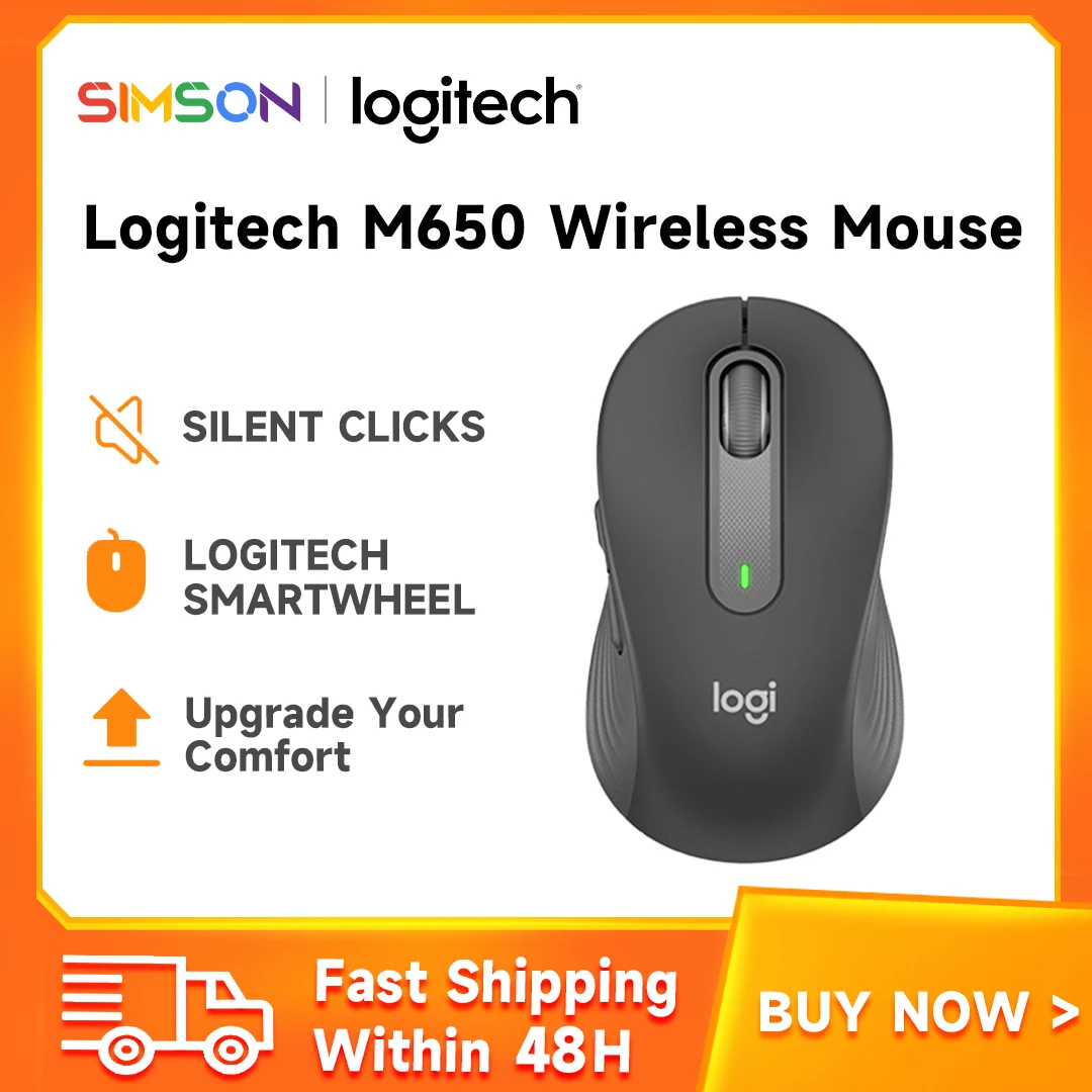 Logitech M650 Signature wireless Mouse Bluetooth Mice 400 DPI Sensor technology Logitech Advanced Optical Smartwheel Scrolling
Logitech M650 Signature wireless Mouse Bluetooth Mice 400 DPI Sensor technology Logitech Advanced Optical Smartwheel Scrolling