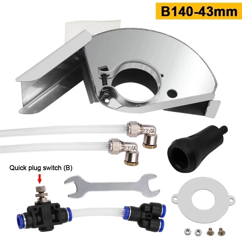 Dust-Free Angle Grinder Shield Set with Adjustable Water Valve Double atomization nozzles water addition dust protection cover
Dust-Free Angle Grinder Shield Set with Adjustable Water Valve Double atomization nozzles water addition dust protection cover