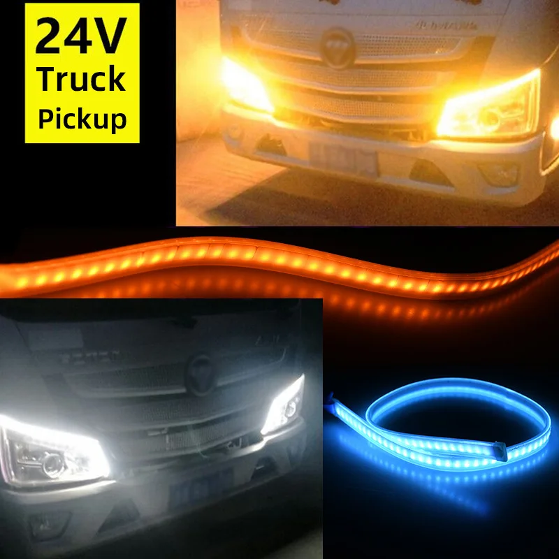 2pcs 24V Car Flexible Turn Signal Lights LED Signal Lamp Running Lights Waterproof Truck LED Car Light 30/45/60cm
2pcs 24V Car Flexible Turn Signal Lights LED Signal Lamp Running Lights Waterproof Truck LED Car Light 30/45/60cm