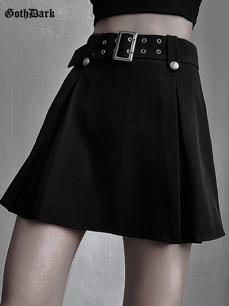 Goth Dark E-girl Mall Gothic Pleated Women Mini Skirts Grunge Punk High Waist Black Belt Skirt Korean Fashion Streetwear Bottoms
Goth Dark E-girl Mall Gothic Pleated Women Mini Skirts Grunge Punk High Waist Black Belt Skirt Korean Fashion Streetwear Bottoms