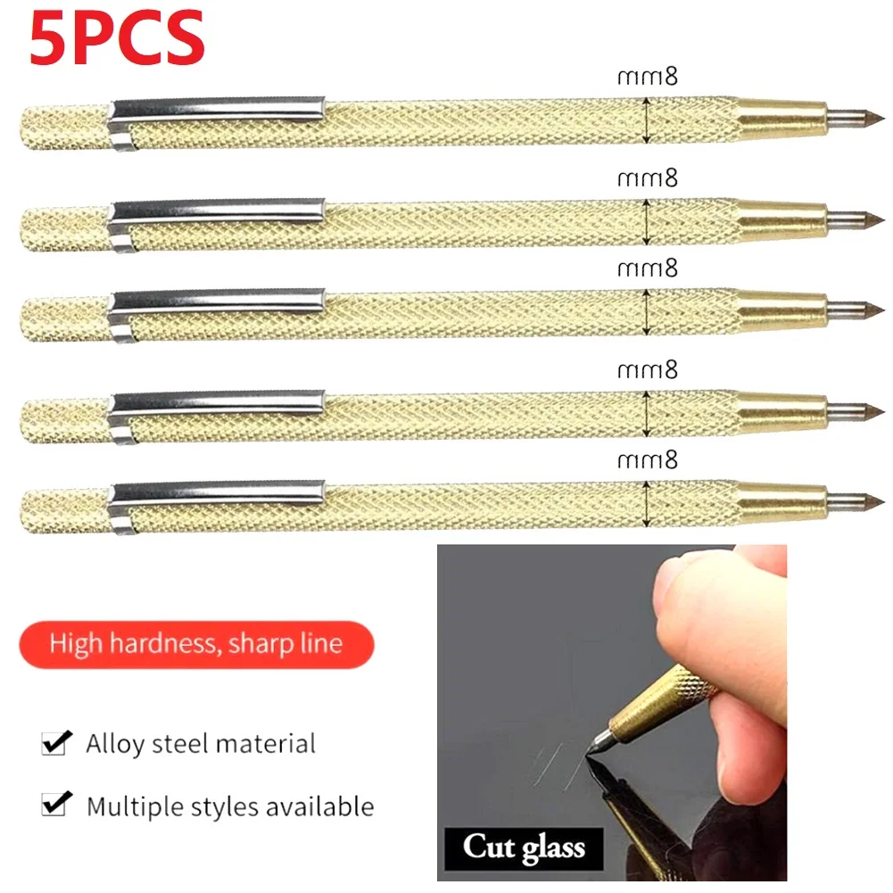 5Pcs Metal Scriber Pen Tungsten Carbide Tip Marking Engraving Pen For Glass Ceramic Metal Wood Carving Hand Tool
5Pcs Metal Scriber Pen Tungsten Carbide Tip Marking Engraving Pen For Glass Ceramic Metal Wood Carving Hand Tool