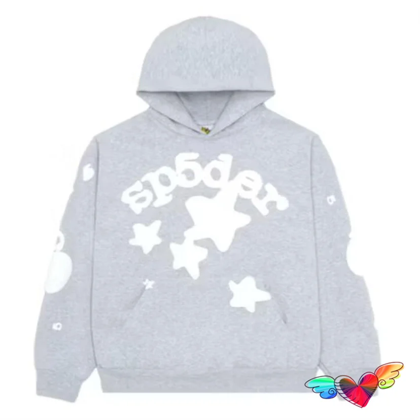 

2023 Grey Sp5der Logo Hoodie Men Women White Foam Graphic Young Thug Spider Hoodie Hip Hop 555555 Sweatshirt World Wide Pullover