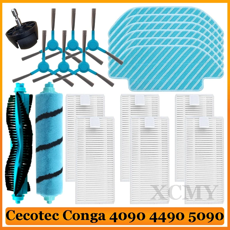 For Cecotec Conga 4090 4490 5090 Robot Vacuum Cleaner Replacement Spare Parts Main Side Brush Hepa Filter Mop Cloth Accessories
For Cecotec Conga 4090 4490 5090 Robot Vacuum Cleaner Replacement Spare Parts Main Side Brush Hepa Filter Mop Cloth Accessories