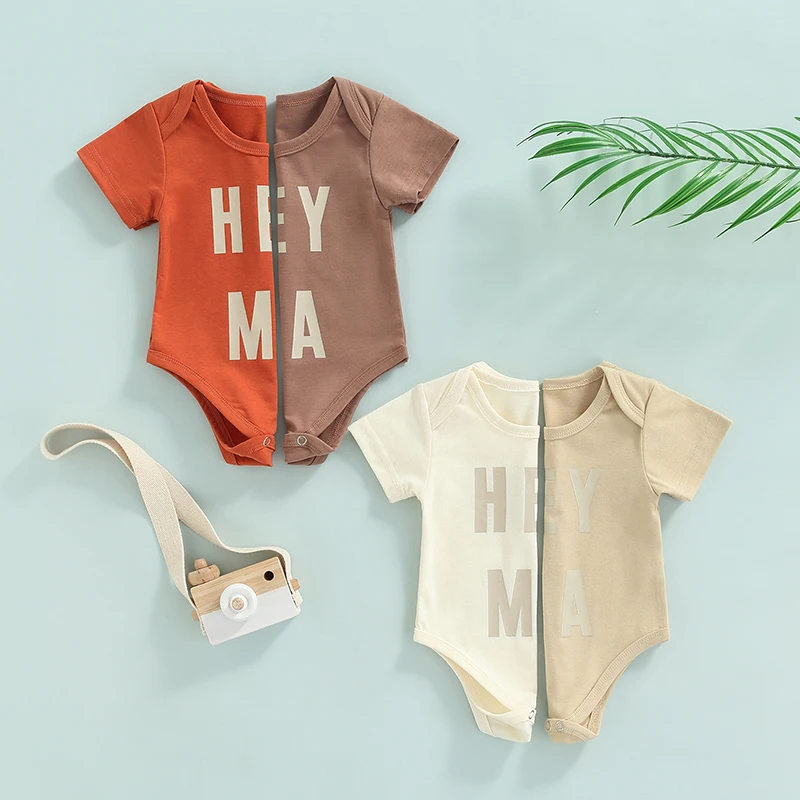 Baby Newborn Romper for Boys Girls Short Sleeve Lettering Printing Pattern Round Neck Jumpsuit Bodysuit Outfit Clothing 0-18 M
Baby Newborn Romper for Boys Girls Short Sleeve Lettering Printing Pattern Round Neck Jumpsuit Bodysuit Outfit Clothing 0-18 M