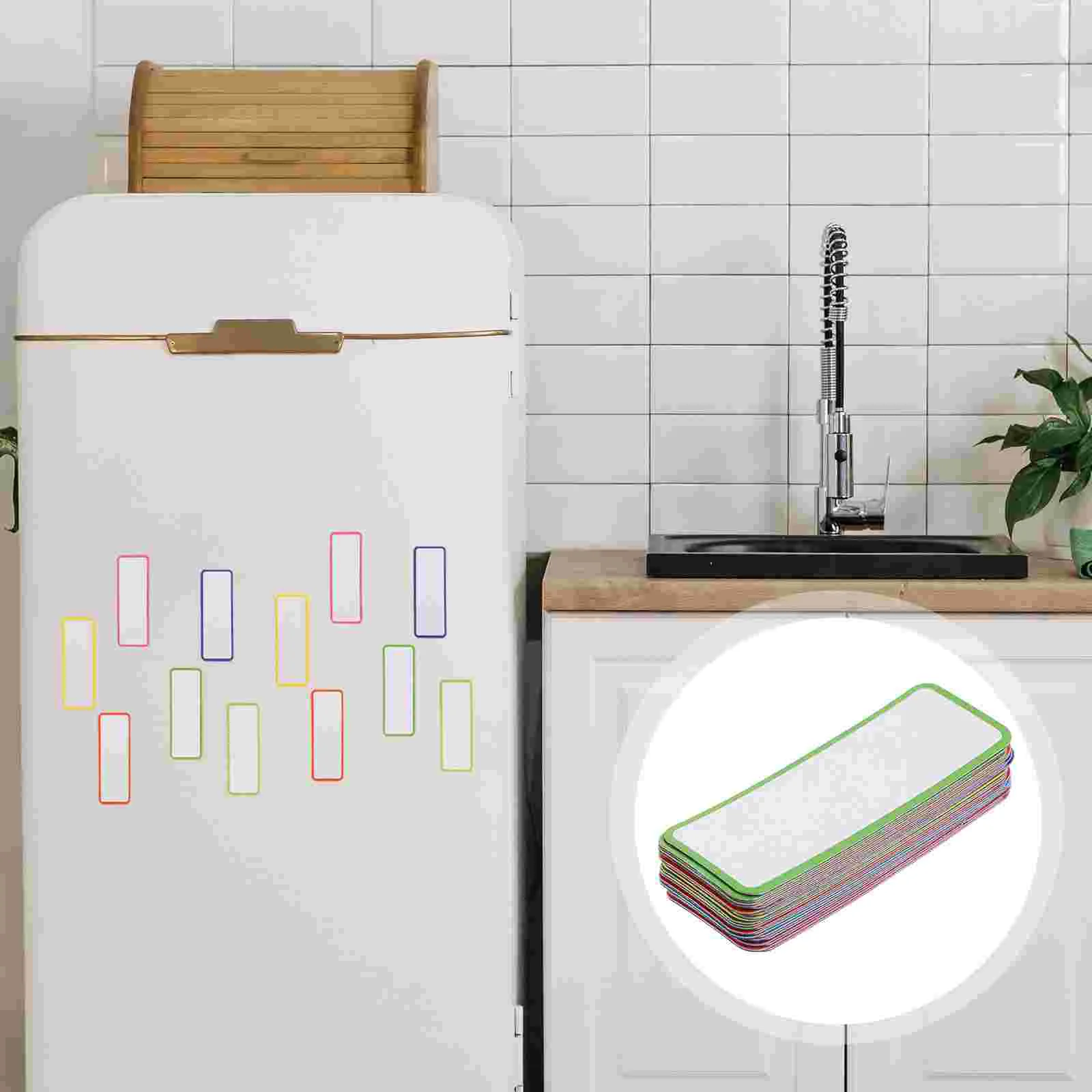 

Стираемые этикетки 27 шт., магнитные наклейки для холодильника, белой доски, именные этикетки, магниты Chore, стираемые наклейки для холодильника