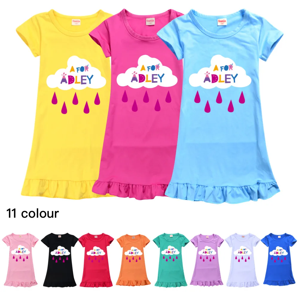 A FOR ADLEY Dress Girls Nightdress Clothes Cartoon Pajamas Children's Clothing Short-sleeved Pajamas Dress Kids Family Wear
A FOR ADLEY Dress Girls Nightdress Clothes Cartoon Pajamas Children's Clothing Short-sleeved Pajamas Dress Kids Family Wear