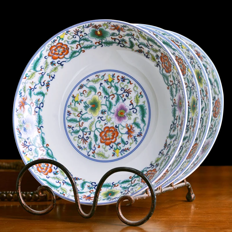 6/8 Inch Jingdezhen Ceramic Plate Enamel Dinner Plates Chinese Tableware Rice Plate Round Dish Salad Fruit Dishes Tray Crafts
6/8 Inch Jingdezhen Ceramic Plate Enamel Dinner Plates Chinese Tableware Rice Plate Round Dish Salad Fruit Dishes Tray Crafts