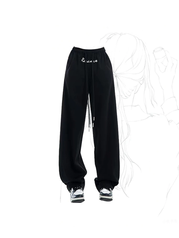 Summer Women Black Gothic Sweatpants Trousers Baggy Casual Y2k Streetwear Running Joggers Pants High Waist Wide Leg Sports Pants
Summer Women Black Gothic Sweatpants Trousers Baggy Casual Y2k Streetwear Running Joggers Pants High Waist Wide Leg Sports Pants