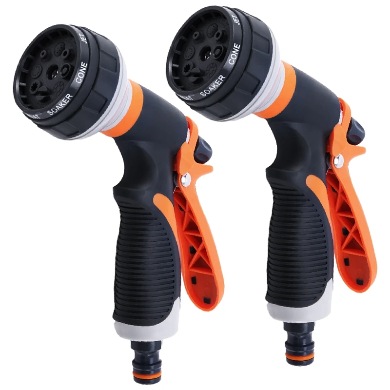 2 Pack Garden Hose Nozzle, 8 Adjustable Hose - High Pressure Hand Sprayer For Watering Lawn, Car Washing, Pet Bathing, Sidewalk
2 Pack Garden Hose Nozzle, 8 Adjustable Hose - High Pressure Hand Sprayer For Watering Lawn, Car Washing, Pet Bathing, Sidewalk