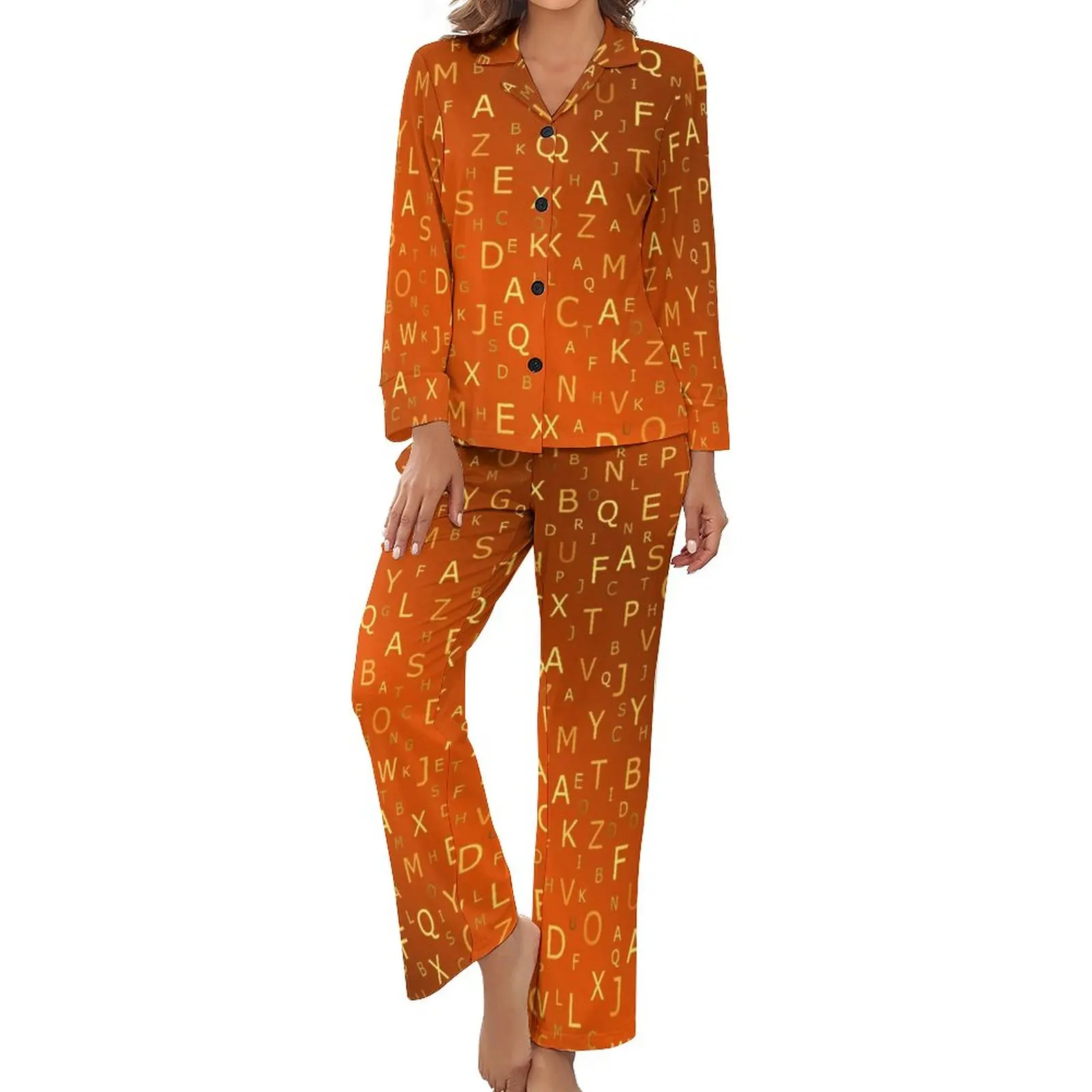 Пижама женская с длинным рукавом и V-образным вырезом 
Пижама женская с длинным рукавом и V-образным вырезом