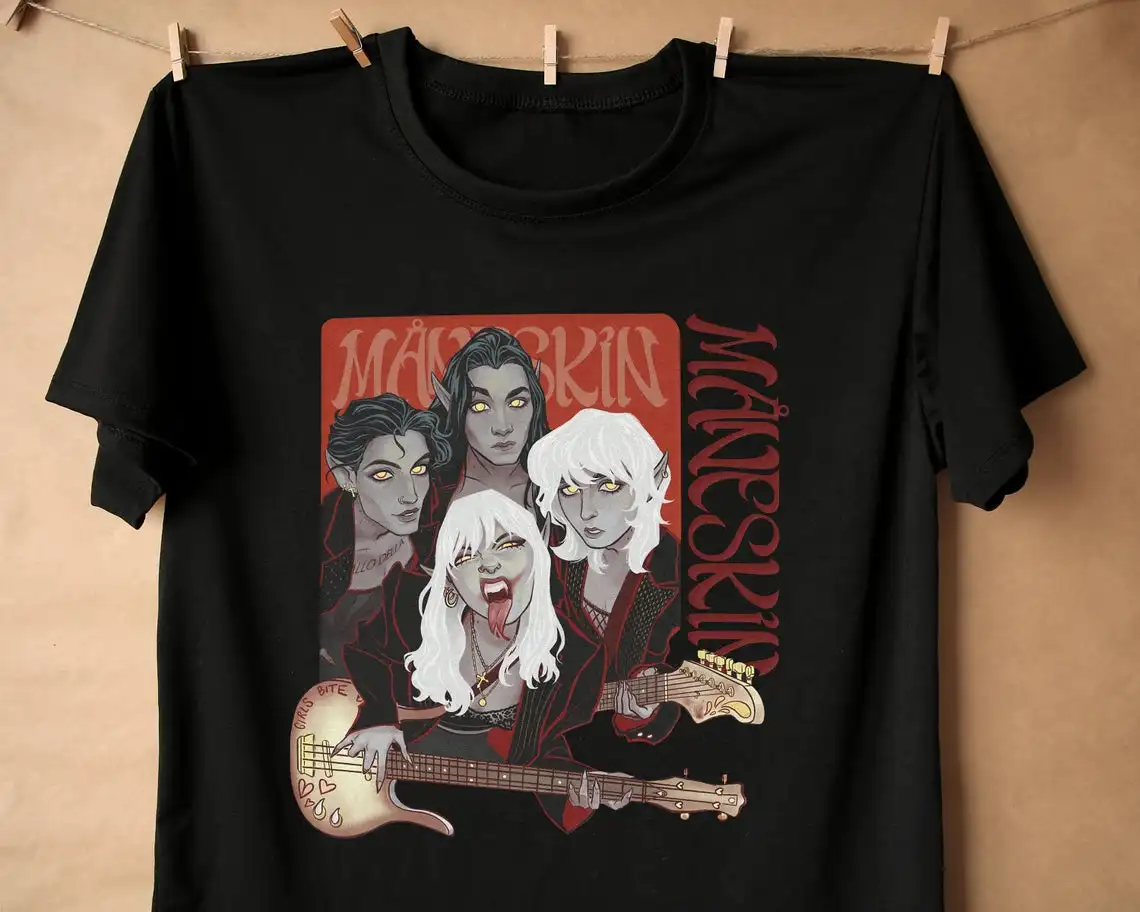 Men/Women's Summer Black Street Fashion Zitti E Buoni T Shirt Hip Hop Fans Maneskin Band T-shirt Cotton Damiano David Tees Tops
Men/Women's Summer Black Street Fashion Zitti E Buoni T Shirt Hip Hop Fans Maneskin Band T-shirt Cotton Damiano David Tees Tops