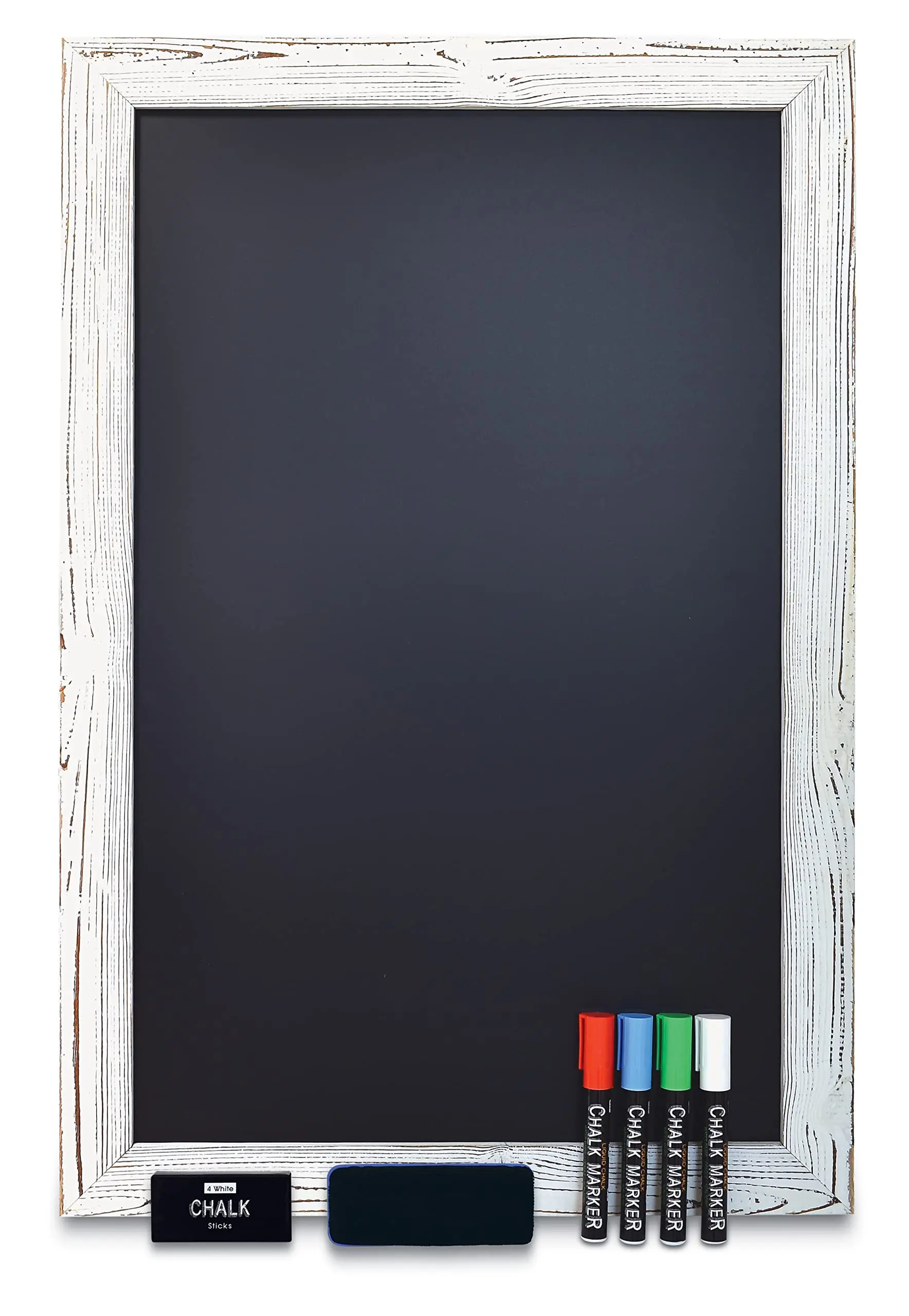 Wall Chalkboard, X Large Size 20" x 30", Rustic Wood Frame, Chalkboard Sign, Vertical/Horizontal Wall Mount, Includes 4 Chalk Ma
Wall Chalkboard, X Large Size 20" x 30", Rustic Wood Frame, Chalkboard Sign, Vertical/Horizontal Wall Mount, Includes 4 Chalk Ma