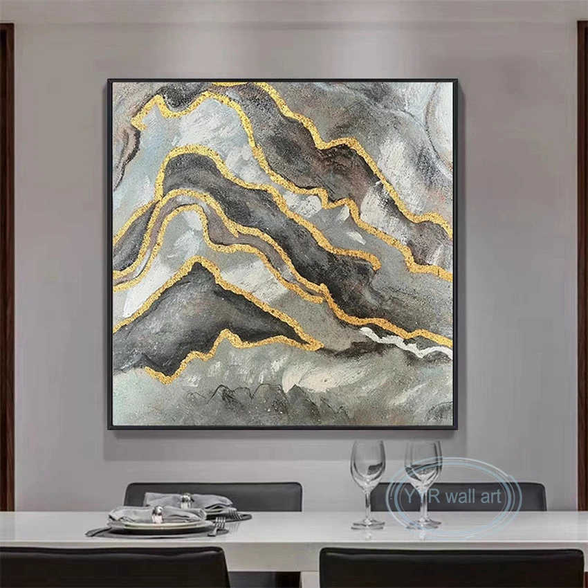Handmade Oil Painting Nordic Luxury Decor Wall Art Canvas Abstract Gold Foil Hanging Poster Living Room Bedroom Restaurant Mural
Handmade Oil Painting Nordic Luxury Decor Wall Art Canvas Abstract Gold Foil Hanging Poster Living Room Bedroom Restaurant Mural