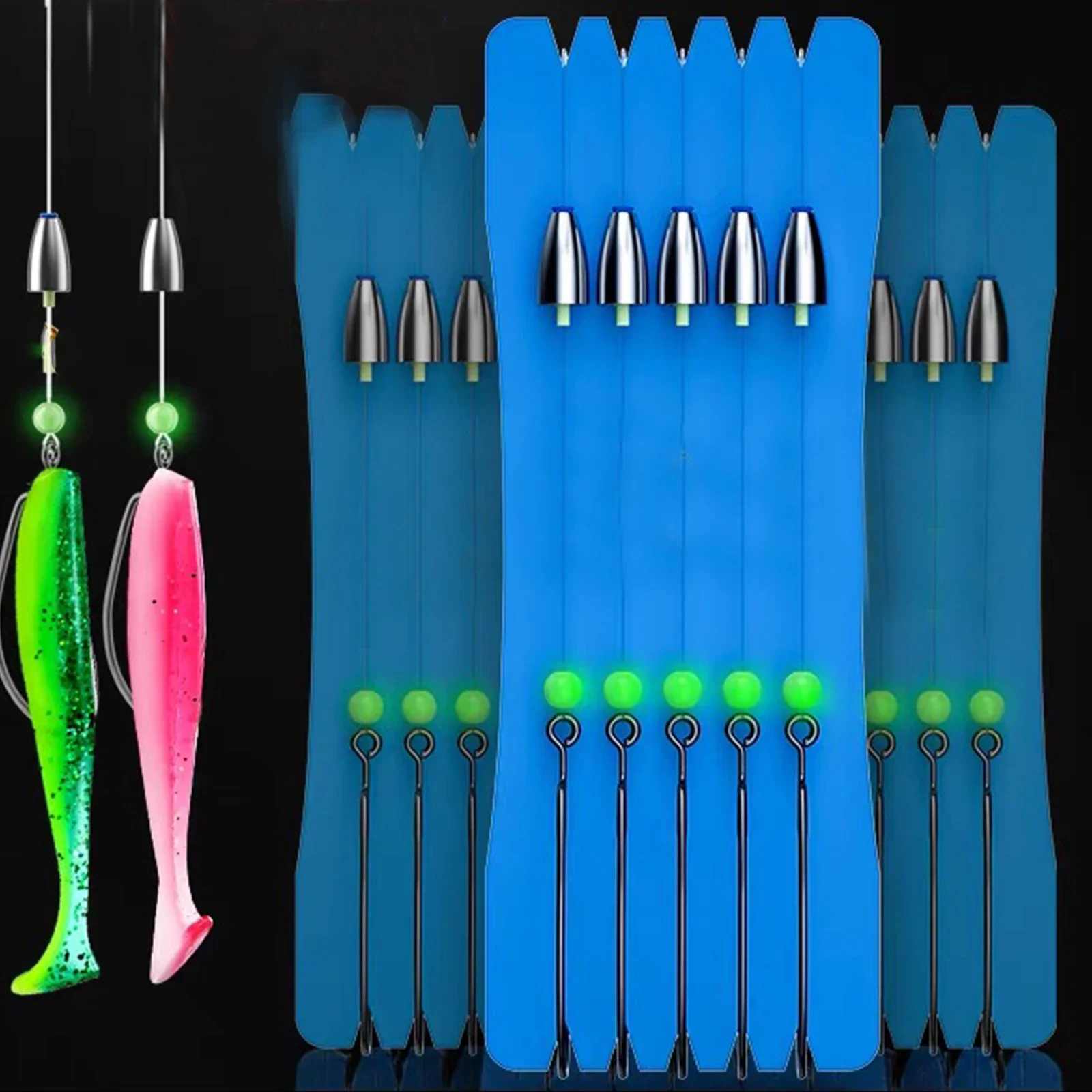 5pcs/lot Fishing Texas Rigs Set for Bass Fishing Bullet Weights Hooks Rigged Line Kit Rigged Texas Rig Sinker Hook Ready Bait
5pcs/lot Fishing Texas Rigs Set for Bass Fishing Bullet Weights Hooks Rigged Line Kit Rigged Texas Rig Sinker Hook Ready Bait