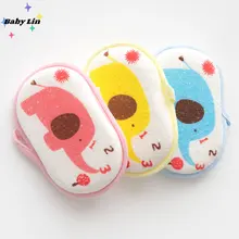 Cartoon Body Wash Towel Cute Kids Baby Cotton Shower Bath Sponge Rub Infant Toddle Newborn Bath Brushes Soft Sponge