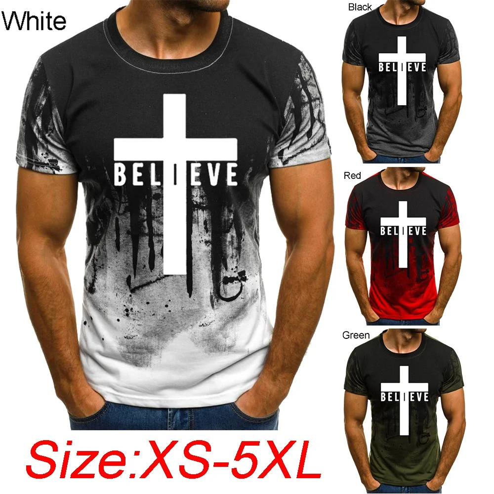 Мужская модная крутая 3D Футболка I believe in God Cross Christian, топ с коротким рукавом
Мужская модная крутая 3D Футболка I believe in God Cross Christian, топ с коротким рукавом