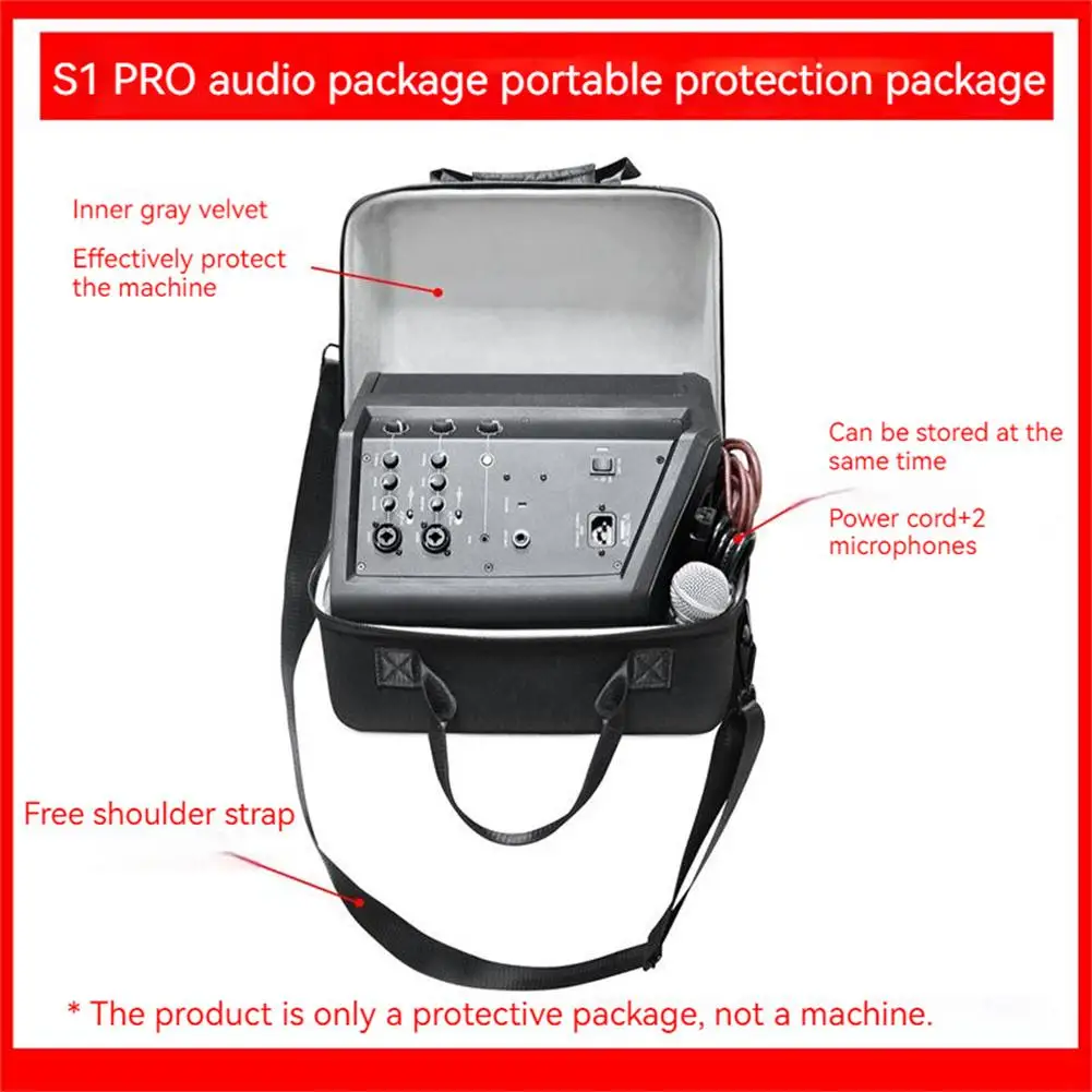 Carrying Case Portable Storage Bag Large Capacity Multifunctional Protective Handbag with Shoulder Strap For S1 Pro Speaker
Carrying Case Portable Storage Bag Large Capacity Multifunctional Protective Handbag with Shoulder Strap For S1 Pro Speaker