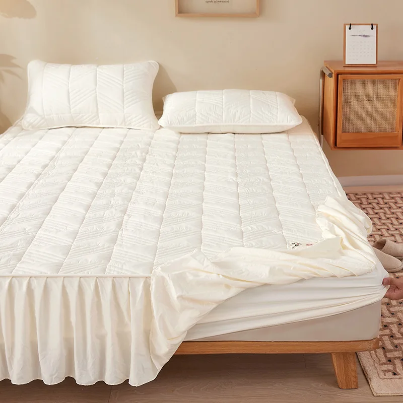 Category A mother and baby raw cotton thickened soybean quilted bed skirt protective cover fitted sheet bedspread mattress cover
Category A mother and baby raw cotton thickened soybean quilted bed skirt protective cover fitted sheet bedspread mattress cover