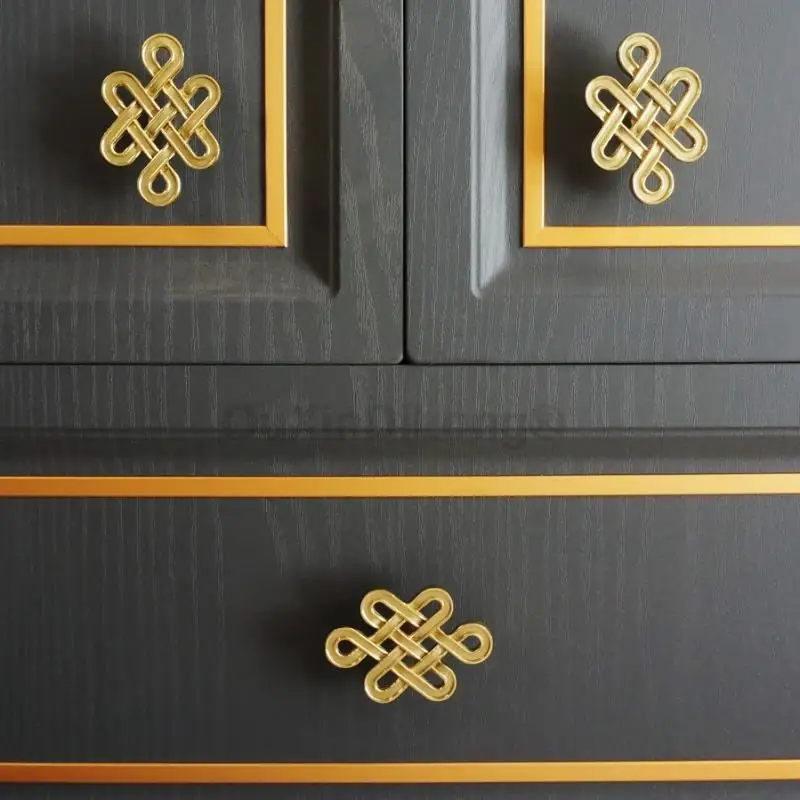4PCS Solid Brass Chinese Knot Furniture Handles Drawer Door Knobs Furniture Hardware Fitting Kitchen Cabinet Drawers Pulls ZO17
4PCS Solid Brass Chinese Knot Furniture Handles Drawer Door Knobs Furniture Hardware Fitting Kitchen Cabinet Drawers Pulls ZO17