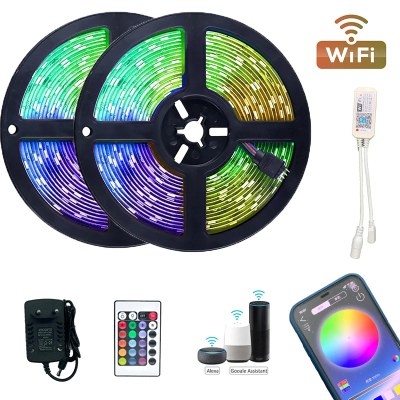 Светодиодные ленты RGB, гибсветодиодный светодиодная лампа, Luces SMD5050, Bluetooth, Wi-Fi контроллер, подсветка, Светодиодная лента, лента для украшения гостиной
Светодиодные ленты RGB, гибсветодиодный светодиодная лампа, Luces SMD5050, Bluetooth, Wi-Fi контроллер, подсветка, Светодиодная лента, лента для украшения гостиной