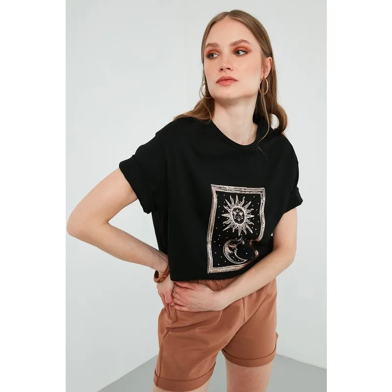 Oversize Printed Bicycle Neck 100 Cotton T Shirt Women T Shirt 6001015 T Shirt Y2K Top Nostalgic Summer Female T-Shirt Anime 
Oversize Printed Bicycle Neck 100 Cotton T Shirt Women T Shirt 6001015 T Shirt Y2K Top Nostalgic Summer Female T-Shirt Anime