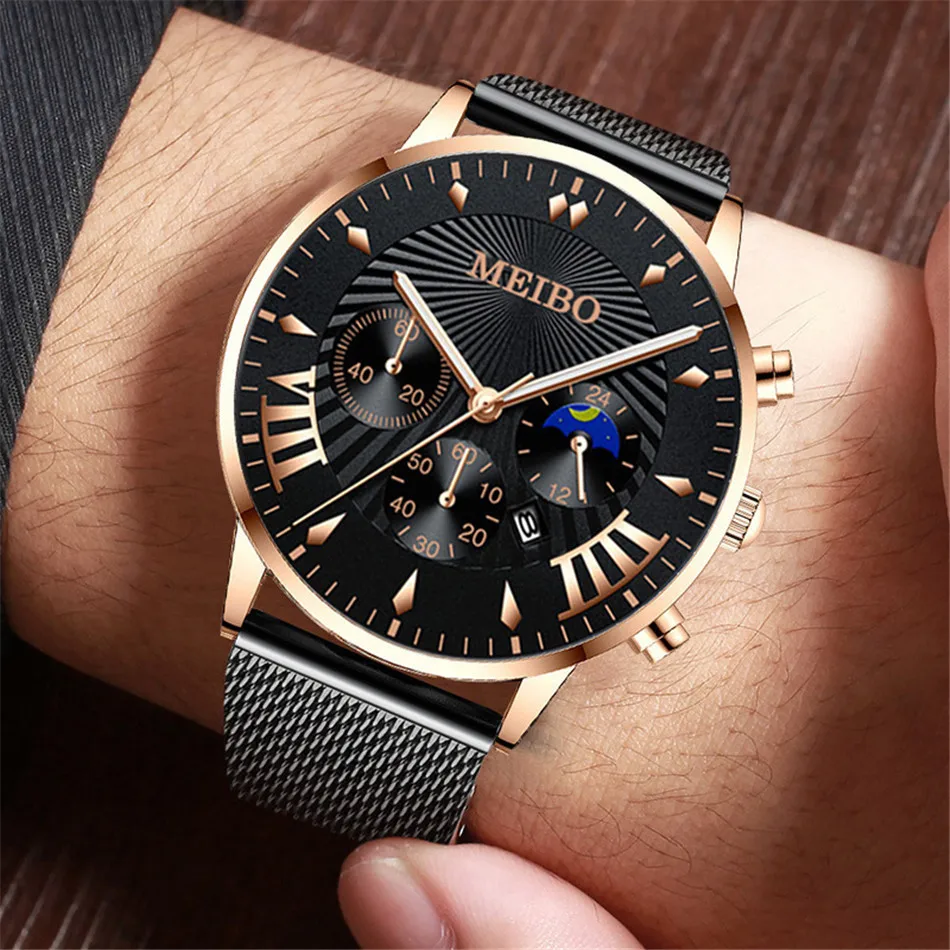 New Top Men Watches Luxury Men Stainless Steel Mesh Calendar Watch For Men Business Leather Strap Quartz Watch Relogio Masculino
New Top Men Watches Luxury Men Stainless Steel Mesh Calendar Watch For Men Business Leather Strap Quartz Watch Relogio Masculino