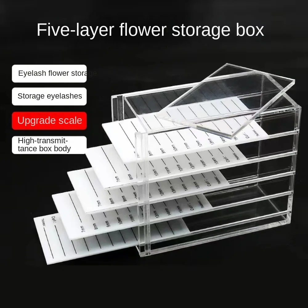 5 Layers Clear Eyelash Storage Box Makeup Display Container Eyelashes Glue Pallet Holder Grafting Eyelash Transparent Container
5 Layers Clear Eyelash Storage Box Makeup Display Container Eyelashes Glue Pallet Holder Grafting Eyelash Transparent Container