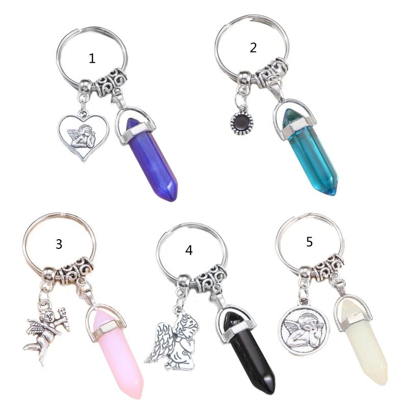 517F Chakra Gemstone Keychain Angel Pendant Crystal Keychain Women Car Key Rings Bag Backpack Charms Keyring Jeans Pendant
517F Chakra Gemstone Keychain Angel Pendant Crystal Keychain Women Car Key Rings Bag Backpack Charms Keyring Jeans Pendant
