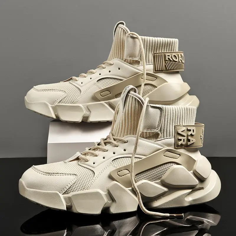 2022 Autumn New High-top Beige Men's Sneakers Chunky Men Shoes Heighten Fashion Casual Plus Size Zapatillas Damping Tennis Shoes
2022 Autumn New High-top Beige Men's Sneakers Chunky Men Shoes Heighten Fashion Casual Plus Size Zapatillas Damping Tennis Shoes