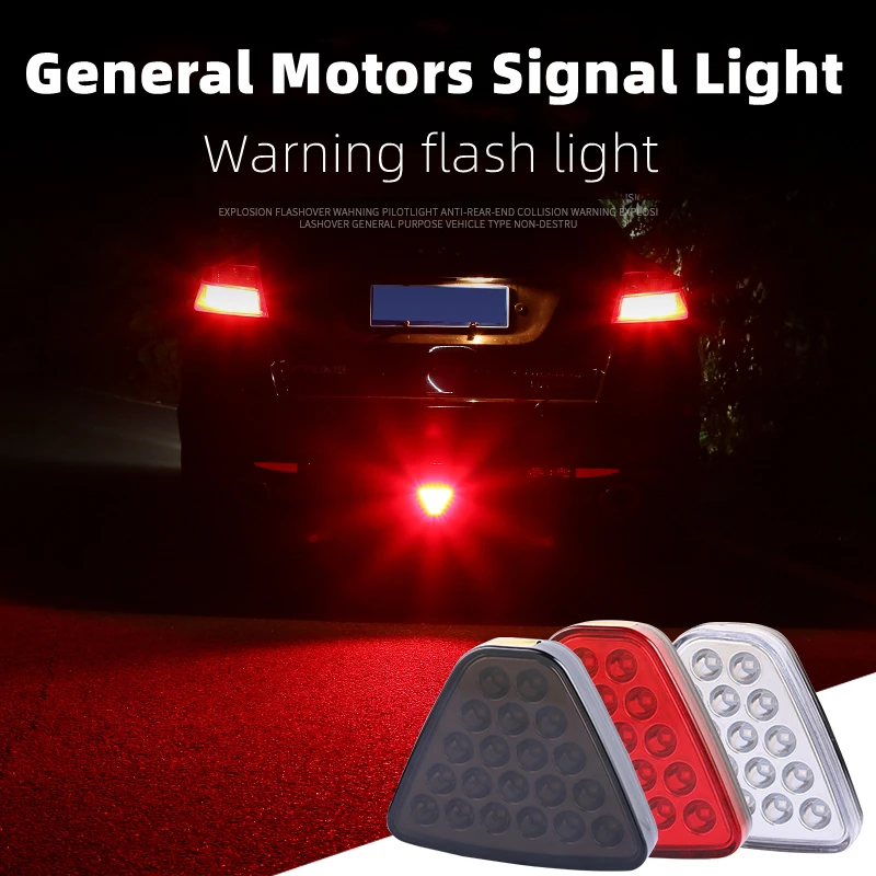 12V Universal Led Brake Stop Light Triangle 20 LED Rear Tail Light Reverse Safety Strobe Lamp for Car Auto Motorcycle
12V Universal Led Brake Stop Light Triangle 20 LED Rear Tail Light Reverse Safety Strobe Lamp for Car Auto Motorcycle