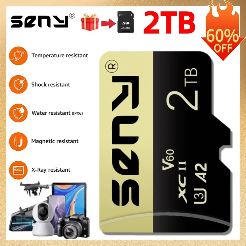 1 ТБ Высокоскоростная карта Micro TF SD 2 SD-карта Флэш-карта памяти USB-накопитель 128 ГБ