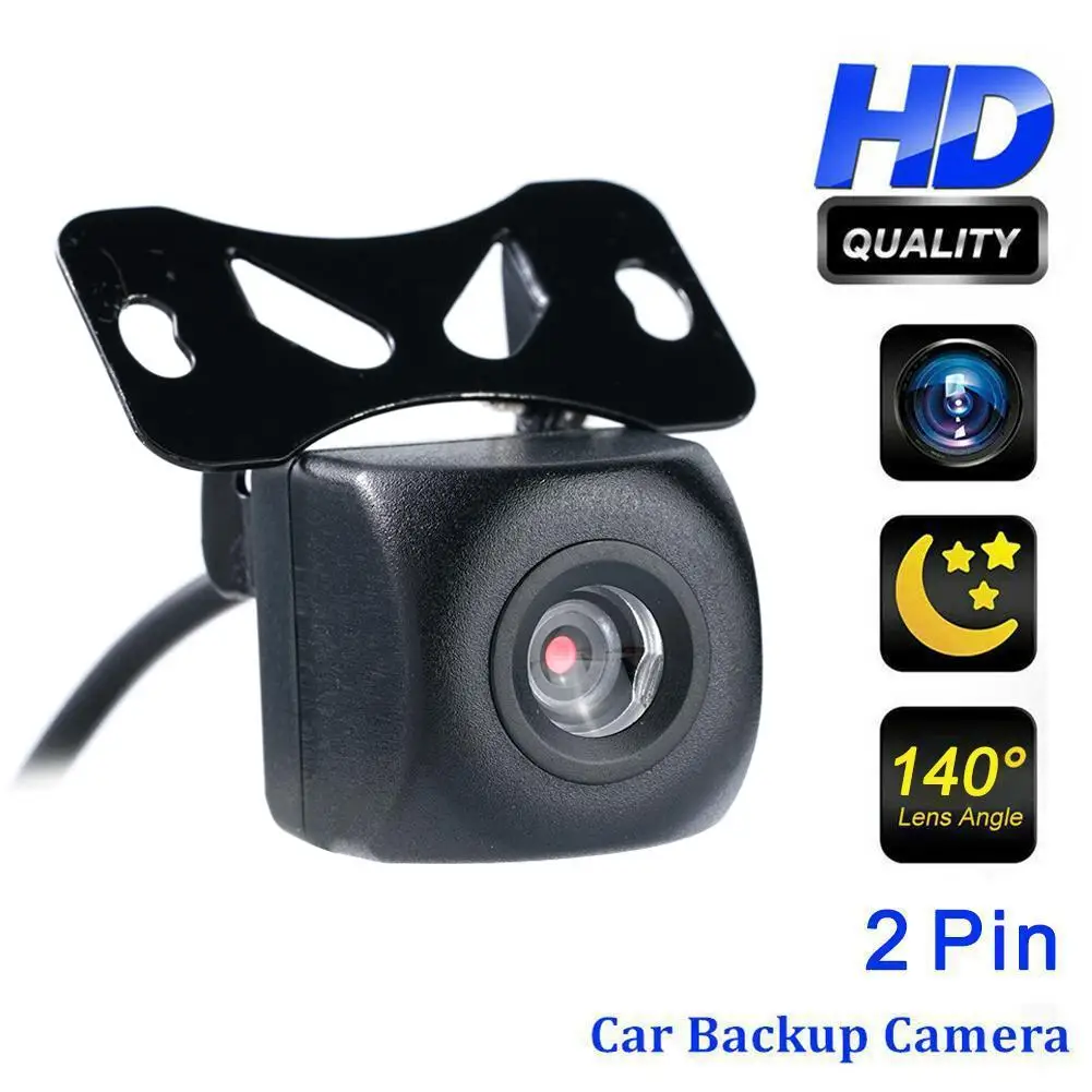 

1080p HD Car Rear View Camera 2-pin Waterproof Night Vision Fish Eye Lens 170 Degree Park Reverse Camera For SUV Car Accessories