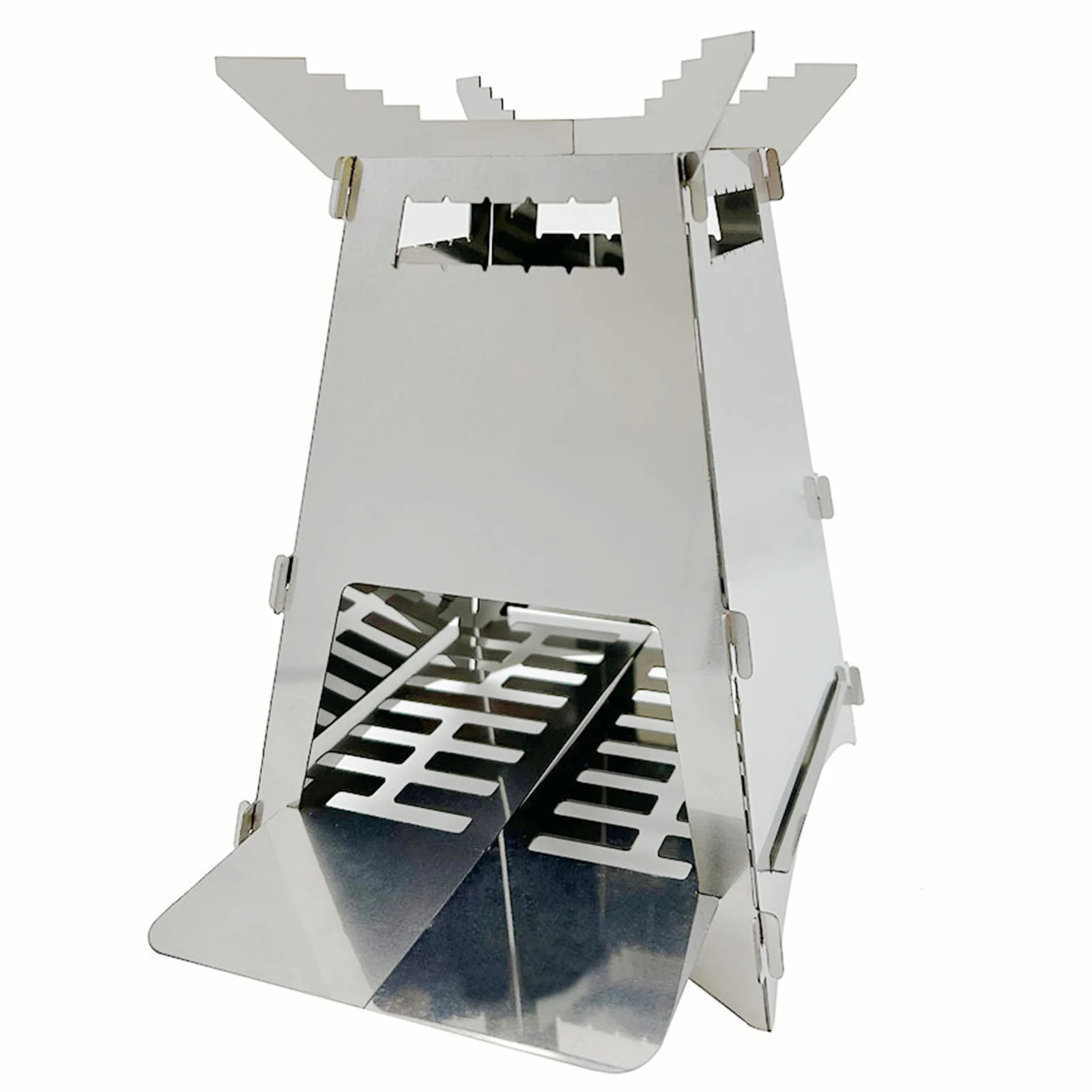 Outdoor Portable Folding Stove Stainless Steel Wood Stove Bracket Ultralight Wood Stove Pocket Stove Camping Fishing Hiking
Outdoor Portable Folding Stove Stainless Steel Wood Stove Bracket Ultralight Wood Stove Pocket Stove Camping Fishing Hiking