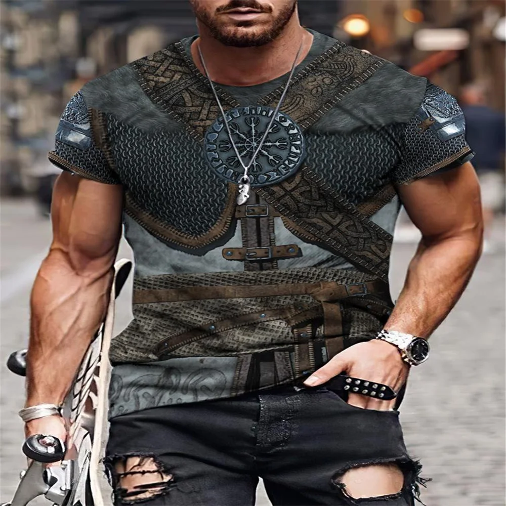 Viking Fashion Men's T-shirt Summer Rock Punk Top Casual Breathable Men's Short Sleeve Street O-Neck Oversized Unisex T-shirt
Viking Fashion Men's T-shirt Summer Rock Punk Top Casual Breathable Men's Short Sleeve Street O-Neck Oversized Unisex T-shirt