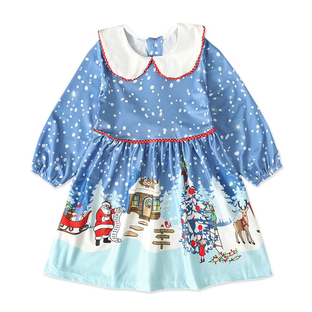 Lovely Personality Printing Dresses Baby Girls Christmas Comfort Soft Long Sleeve Lotus Leaf Collar Bandage Dress
Lovely Personality Printing Dresses Baby Girls Christmas Comfort Soft Long Sleeve Lotus Leaf Collar Bandage Dress