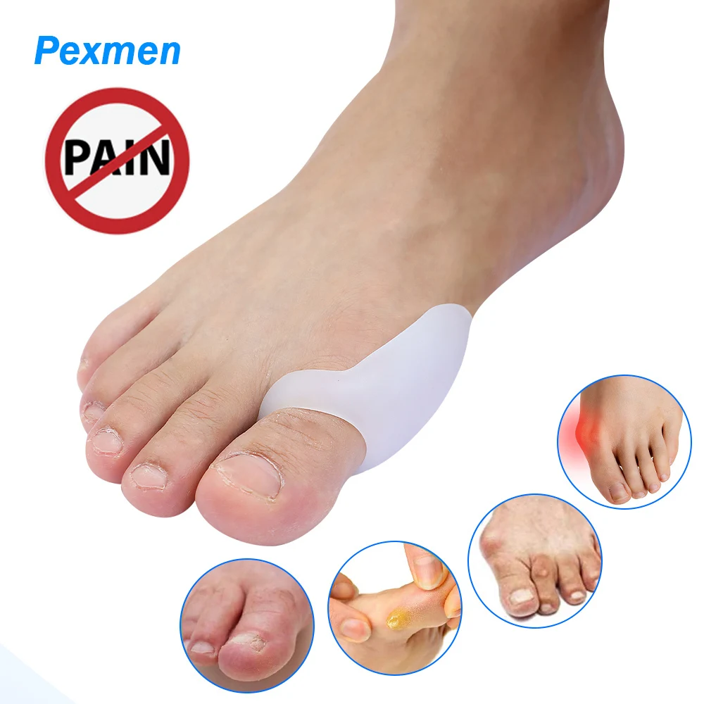 Pexmen 2Pcs/Pair Gel Bunion Protector Big Toe Bunion Pads and Cushions Relieve Foot Pain from Friction Rubbing and Pressure
Pexmen 2Pcs/Pair Gel Bunion Protector Big Toe Bunion Pads and Cushions Relieve Foot Pain from Friction Rubbing and Pressure