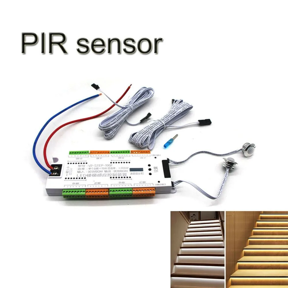 Stair LED Motion Sensor Controller DC 12V 24V 32 Channels Indoor PIR Night Light Dimmer Automatic Stairway Ladder Flexible Strip
Stair LED Motion Sensor Controller DC 12V 24V 32 Channels Indoor PIR Night Light Dimmer Automatic Stairway Ladder Flexible Strip