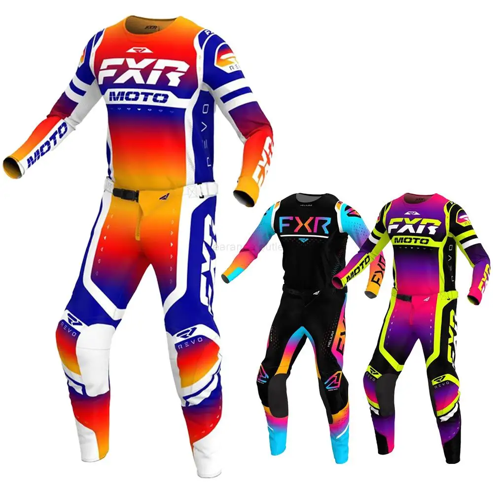 

Новый ослепительный цветной комплект мотоциклетной одежды, уличный костюм для мотокросса, горного спорта, соревнований по атлетике, поглощение пота, дышащий гоночный костюм