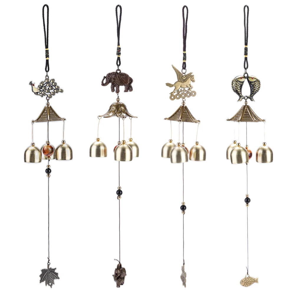 

1Pc Antique Wind Chime Copper Yard Garden Outdoor Living Decoration Metal Wind Chimes Outdoor Chinese Oriental Lucky Metal Decor