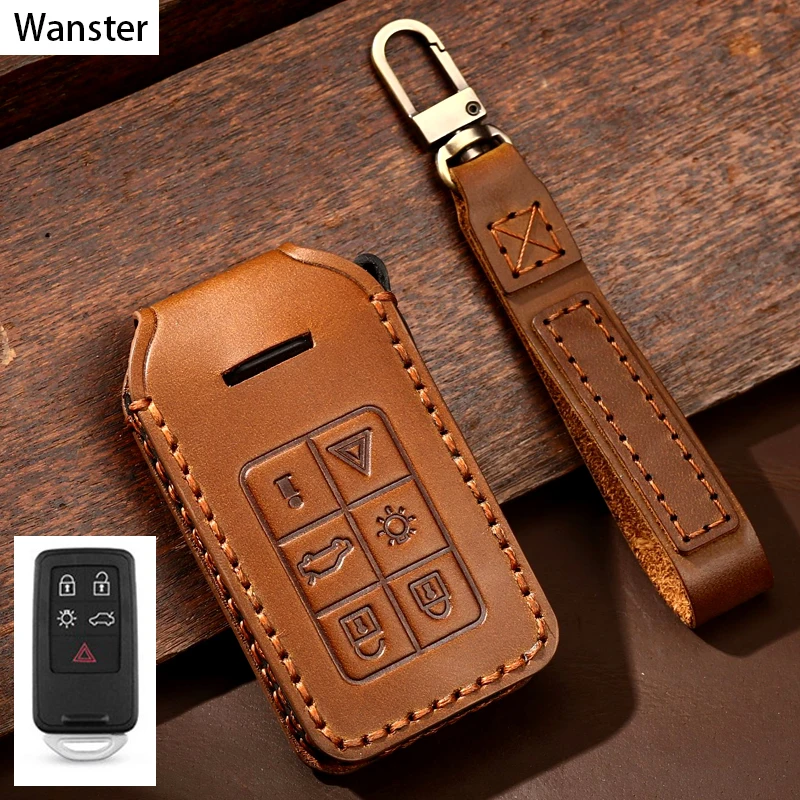 Luxury Leather Car Key Case Cover Luxury Handmade Key Bag Shell for Volvo XC60 V60 S60 XC70 V40 XC40 XC60 S90 XC90 V90 T5 T6 T8
Luxury Leather Car Key Case Cover Luxury Handmade Key Bag Shell for Volvo XC60 V60 S60 XC70 V40 XC40 XC60 S90 XC90 V90 T5 T6 T8