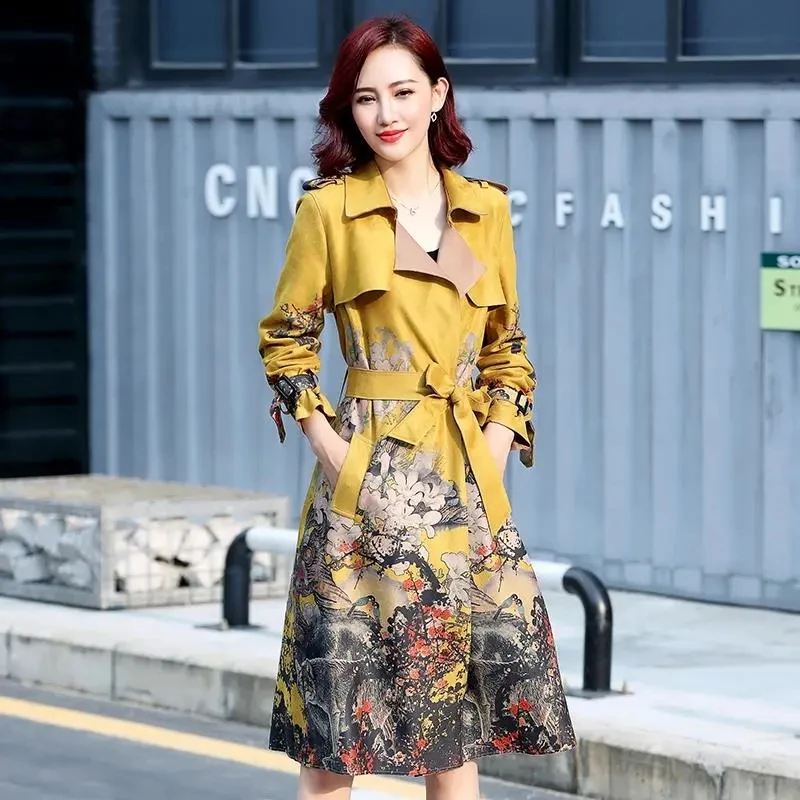2022 Spring Autumn New Style Women's Fashion Mid-Length Fashion Deerskin Velvet Trench Coat Femme Windbreaker Chaquetas De Mujer
2022 Spring Autumn New Style Women's Fashion Mid-Length Fashion Deerskin Velvet Trench Coat Femme Windbreaker Chaquetas De Mujer