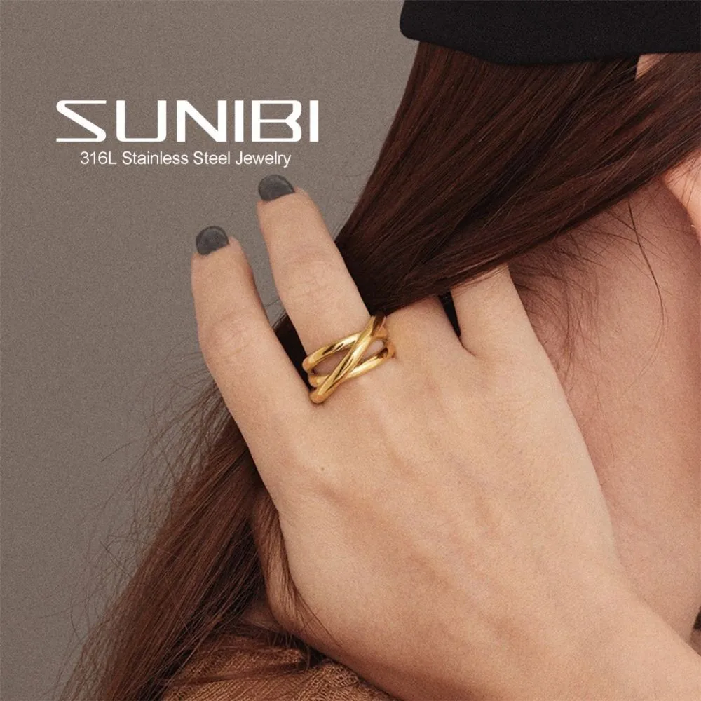 Newest Cross Multilayer Fashion Wide Ring Simple For Women Party Fine Jewelry Classic Gift Ring for Wedding Trendy Jewelry 
Newest Cross Multilayer Fashion Wide Ring Simple For Women Party Fine Jewelry Classic Gift Ring for Wedding Trendy Jewelry