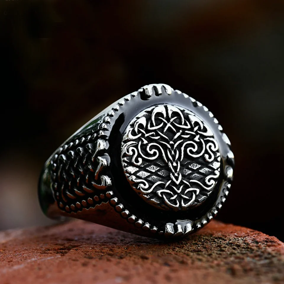 New Design Vintage Stainless Steel Viking Tree Of Life Ring Men's Punk Biker Nordic Celtic Knot Rings Amulet Jewelry Wholesale
New Design Vintage Stainless Steel Viking Tree Of Life Ring Men's Punk Biker Nordic Celtic Knot Rings Amulet Jewelry Wholesale
