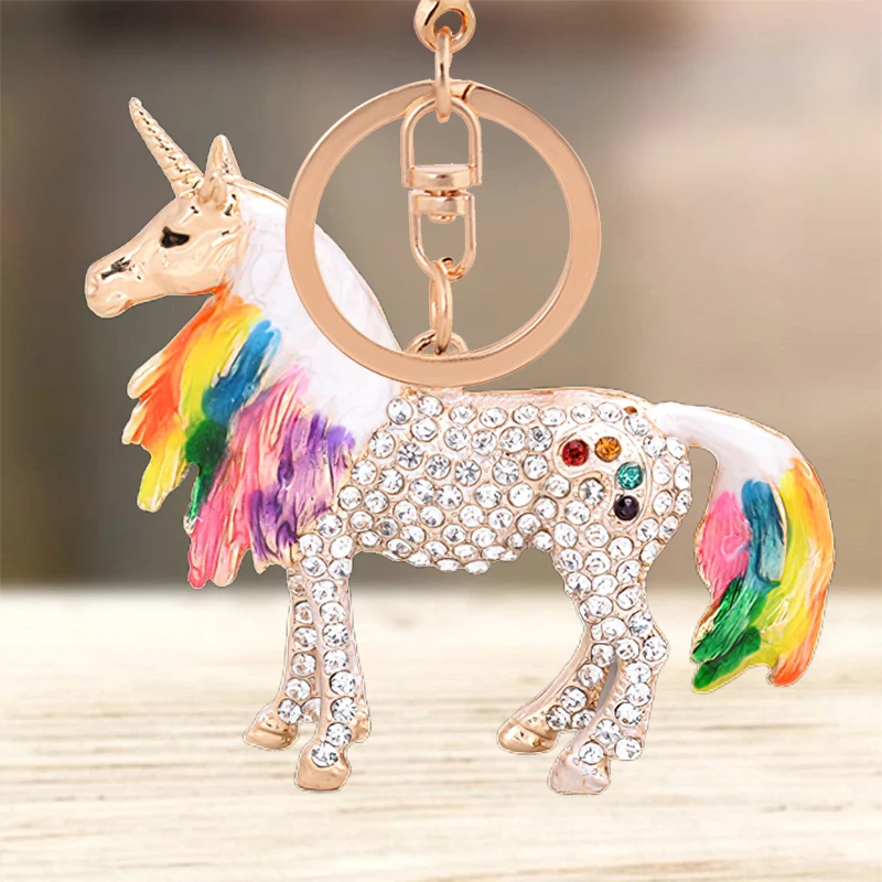 Cute Rhinestone Crystal Colourful Horn Horse Keychain Animal Key Chain Key Ring Holder Bag Pendant Keyring
Cute Rhinestone Crystal Colourful Horn Horse Keychain Animal Key Chain Key Ring Holder Bag Pendant Keyring