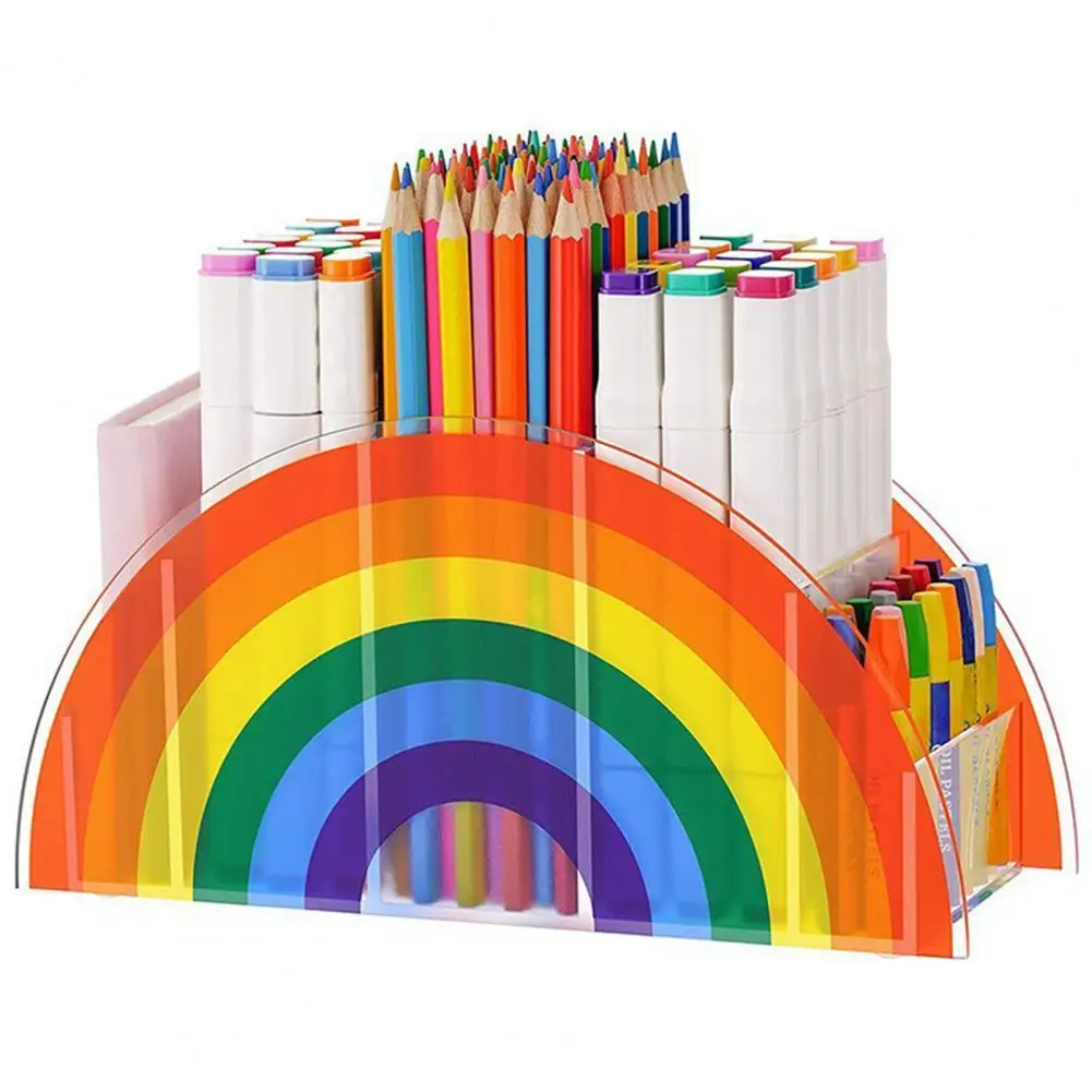 Multifunctional Lightweight Cute Rainbow Appearance Pencil Case for Students 
Multifunctional Lightweight Cute Rainbow Appearance Pencil Case for Students