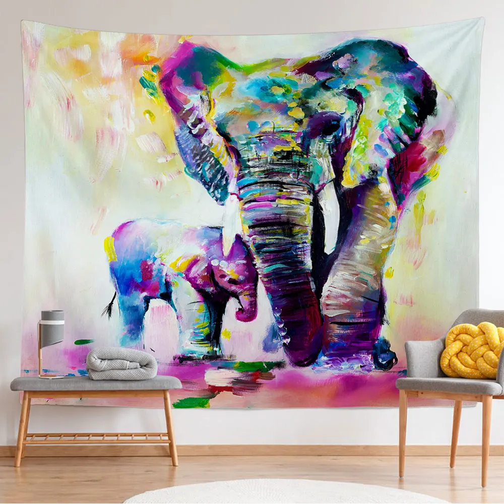 Elephant Animal Tapestry Colorful Classic Indian African Foest Art Wall Hanging Home Bedroom Coverlet Curtain Unique Decorations
Elephant Animal Tapestry Colorful Classic Indian African Foest Art Wall Hanging Home Bedroom Coverlet Curtain Unique Decorations