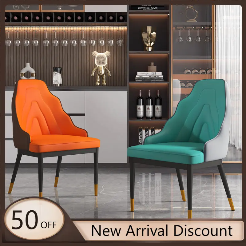 Modern Leather Relaxing Dining Chairs Metal Armrest Minimalist Designer Dining Chair Unique Backrest Silla Comedor Furniture
Modern Leather Relaxing Dining Chairs Metal Armrest Minimalist Designer Dining Chair Unique Backrest Silla Comedor Furniture