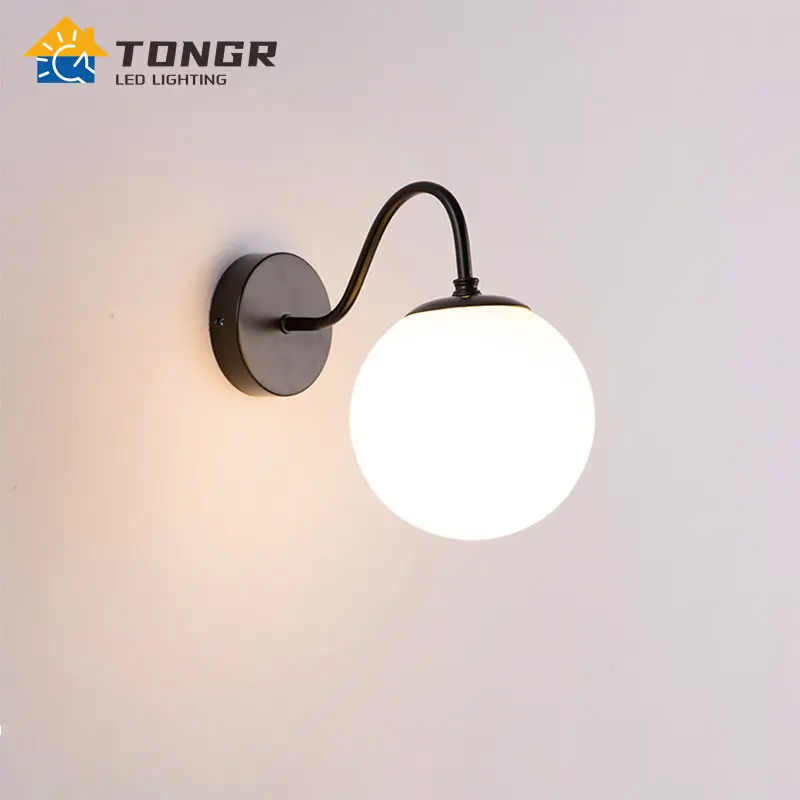 Nordic Bedside Wall Lamp for Bedroom Indoor LED Wall Lighting Wall Sconce for Home E27 Light Bulb Milky White Glass Lampshade
Nordic Bedside Wall Lamp for Bedroom Indoor LED Wall Lighting Wall Sconce for Home E27 Light Bulb Milky White Glass Lampshade