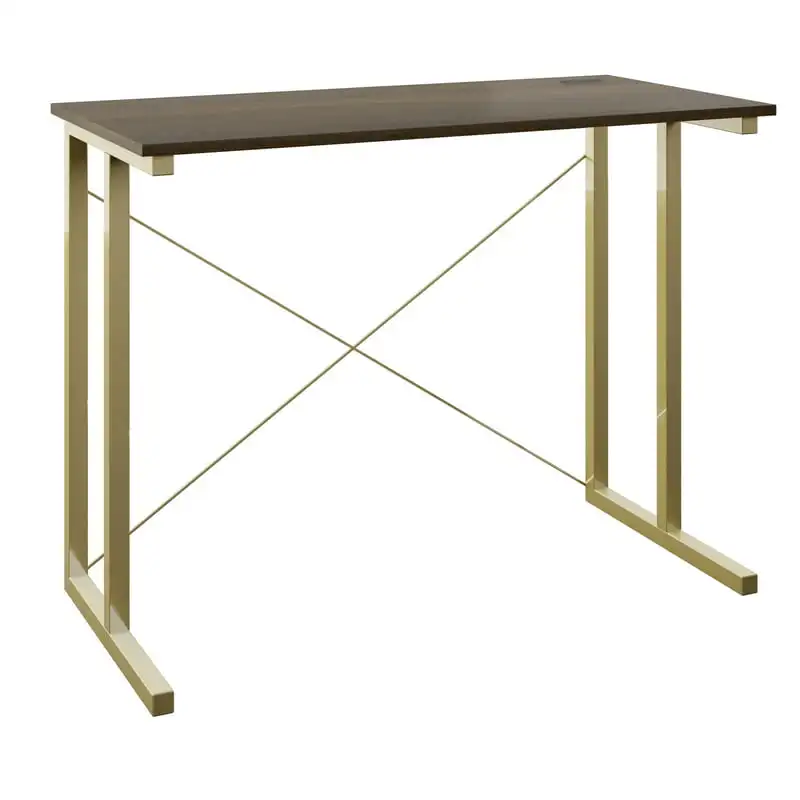 Home Metal Frame Writing Desk with USB Charging Ports, Stanton Birch with Gold Metal Frame Picture frame Classeur photocards kp 
Home Metal Frame Writing Desk with USB Charging Ports, Stanton Birch with Gold Metal Frame Picture frame Classeur photocards kp
